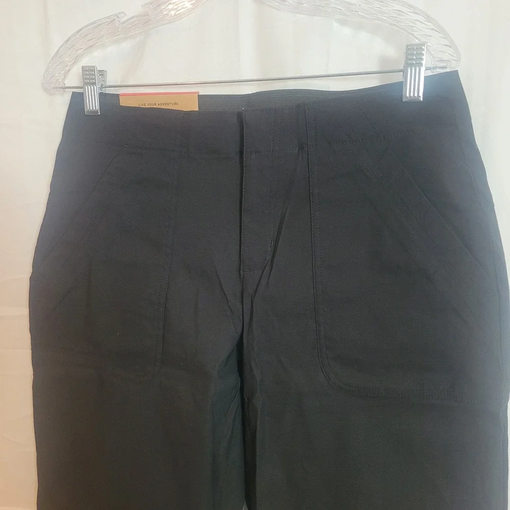 Eddie Bauer Horizon‎ Straight Ankle Pant Black Womens Size 8 Hiking Casual NEW